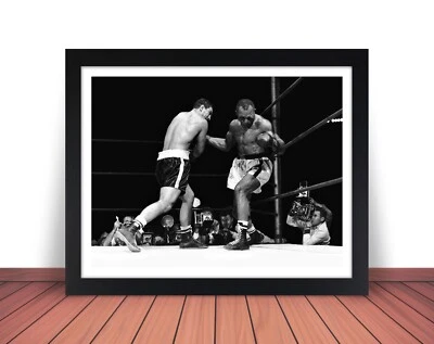 Framed 1952 ROCKY MARCIANO v JERSEY JOE WALCOTT Photo Picture 8x10 or 11x14 (W2) - Image 1 of 4