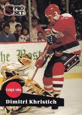 1991-92 Pro Set French #260 Dimitri Khristich Washington Capitals