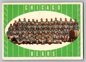 1961 TOPPS #18 CHICAGO BEARS TEAM CARD W/GEORGE HALAS/DOUG ATKINS/GEORGE ALLEN - Picture 1 of 3
