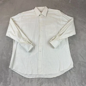 Ermenegildo Zegna Dress Shirt 43 17 White Check Long Sleeve Spain Made Designer - Picture 1 of 12