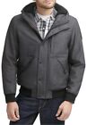 Mens Levis Soft Shell Sherpa Lined Hooded Bomber Jacket Grey Xl Waterproof