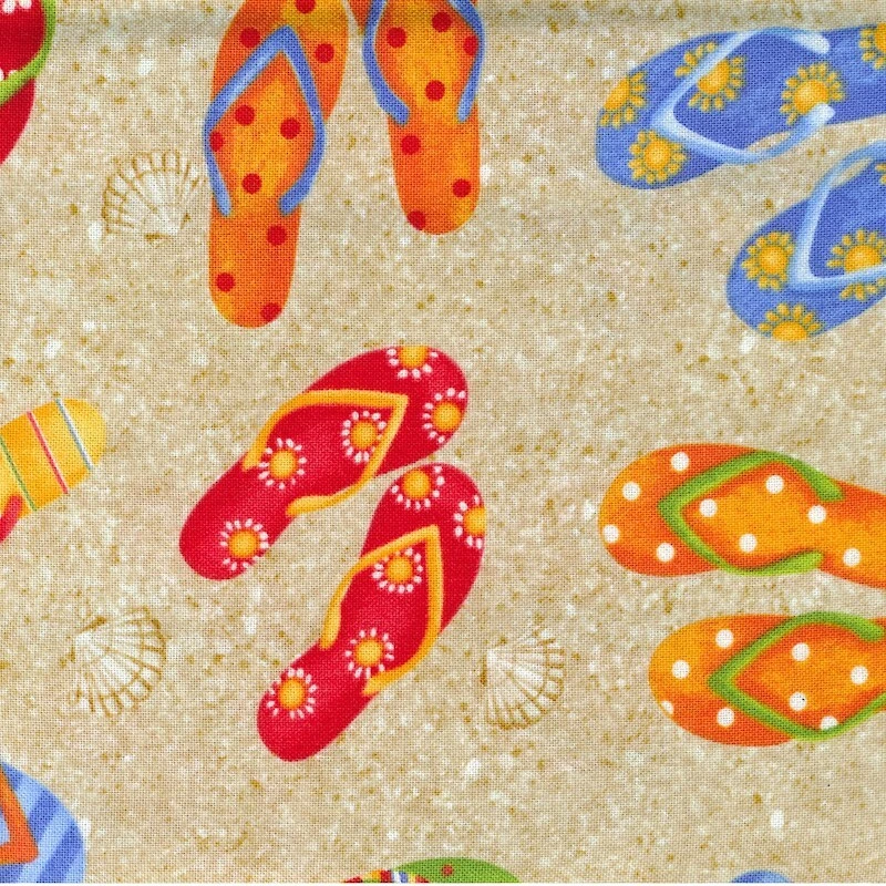 Great Quilting Fabric - Thongs at the Beach Fat Quarter - image 1 of 1