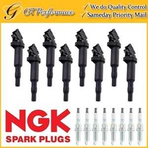 Quality Ignition Coil & NGK Spark Plugs 8PCS for BMW 550i 650i 750i 750Li X5 X6 - Picture 1 of 10
