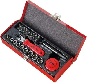 ANEX Compact-Bit Ratchet Driver Multi Set 28 Bits No.525-28B Rachet52 from Japan - Picture 1 of 5