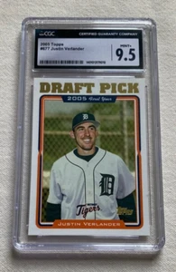 2005 Topps Justin Verlander #677 CGC 9.5 MINT+ Rookie RC - Picture 1 of 2