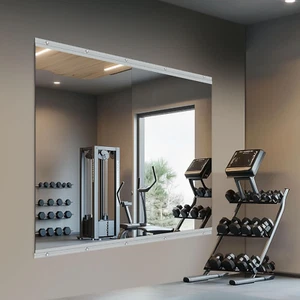 Home Gym Mirror, 48" X 24" - 2PCS, Large Full Body Mirror for Yoga, Glass Framel - Picture 1 of 7