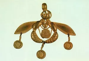 Postal Museo Heraklion Abeja Oro Colgante De Un Collar Heraklion Grecia - Imagen 1 de 2