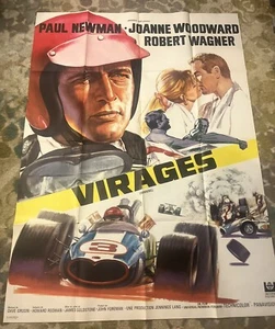 47" X 63" Winning French Grande Movie Poster Rare Collectible Paul Newman Racing - Picture 1 of 6