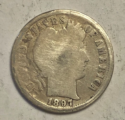 Lot of 3 Barber Dimes 1897 S 1900 S 1902 S Cover
