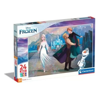 Clementoni Puzzle 24 pz Maxi Super Color 3-5a (62x42cm) DISNEY FROZEN 24242 - Immagine 1 di 2