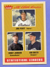2005 Fleer Statistical Leaders NL ERA  #2  Peavy / Randy Johnson / Sheets