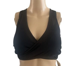 Fabletics Faye Medium Impact Sports Bra II M/8 Size Medium Black - Picture 1 of 5
