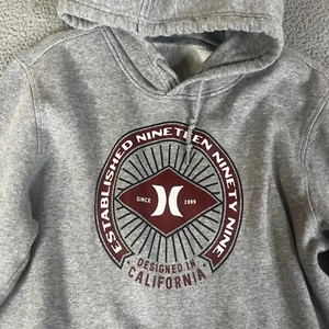 Felpa Hurley uomo M grigia con cappuccio maglione pesante surf skate streetwear - Foto 1 di 11