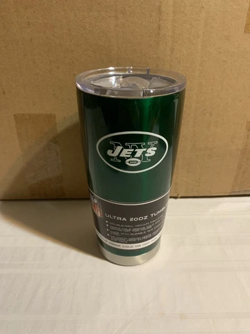 New York Jets NFL 20oz Green Tumbler Cup Mug Boelter Brands New Cover