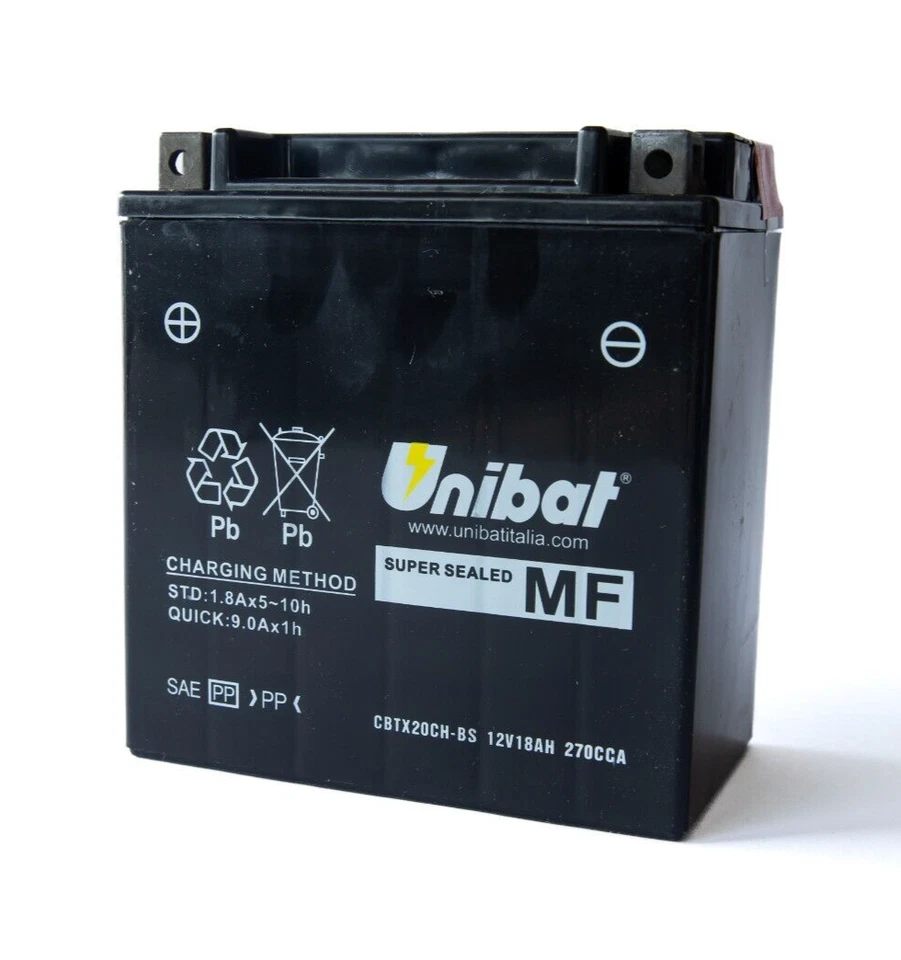 SUZUKI M95 MARAUDER 1600 2004-05 UNIBAT MAINTENANCE FREE AGM REPLACEMENT YTX20CH - Image 1 of 4