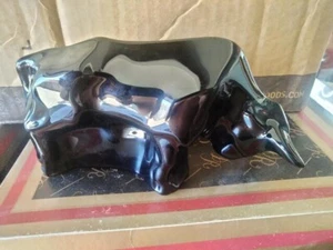Baccarat Crystal Wall Street/Charging Bull - BLACK - Picture 1 of 3
