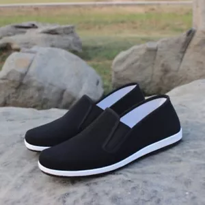 Men Kung Fu Tai Chi Shoes Old Beijing Casual Shoes Flat Sneakers Soft Breathable - Bild 1 von 7