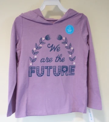 Nuevo con etiquetas Top con capucha Carter's We Are The Future para niña talla 6/6X Foto 1 de 2