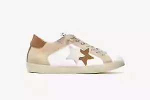 SCARPA 2STAR sneakers uomo 2SU4060 PELLE BIANCA LOW100 WHITE BEIGE 145€ Leather - Foto 1 di 4
