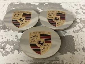911 Boxster Carerra Porsche wheel center caps PA6-M20+GF10 Factory OEM Polished - Picture 1 of 7