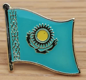 KAZAKHSTAN Asia Flag Country Metal Lapel Pin Badge - Picture 1 of 1