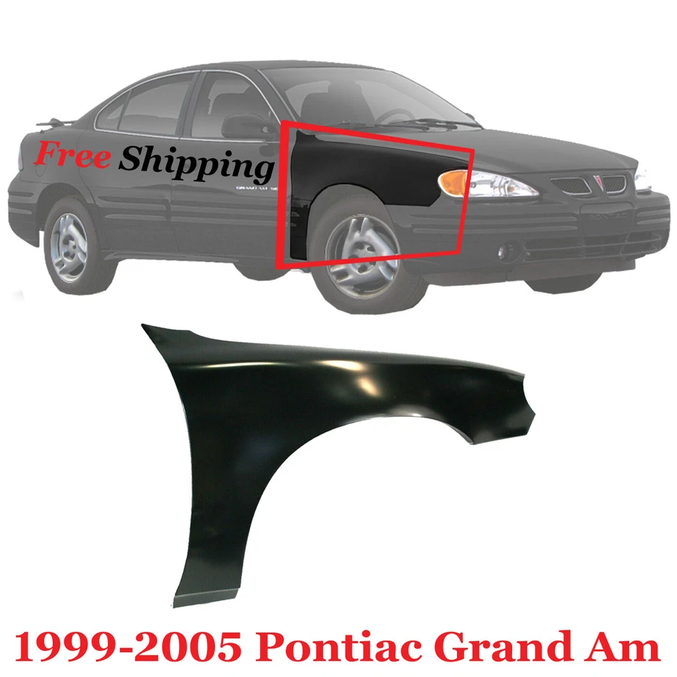 For 1999-2005 Pontiac Grand Am Front New Fender Passenger Right Side Steel body - Image 1 of 4
