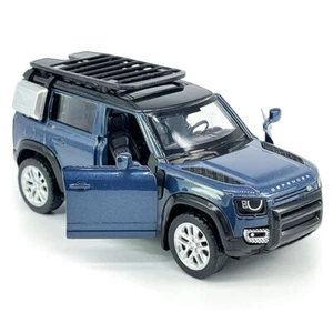 1:43 Land Rover Defender 110 Model Toy Car Diecast Toy Vehicle Doors Open Blue - Picture 1 of 12