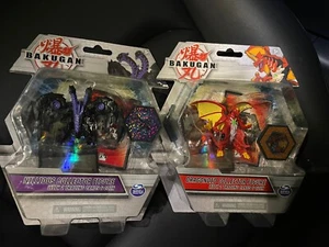 Bakugan Dragonoid (Red) And Nillious Collector Figure W Cards And Coins New - Picture 1 of 4