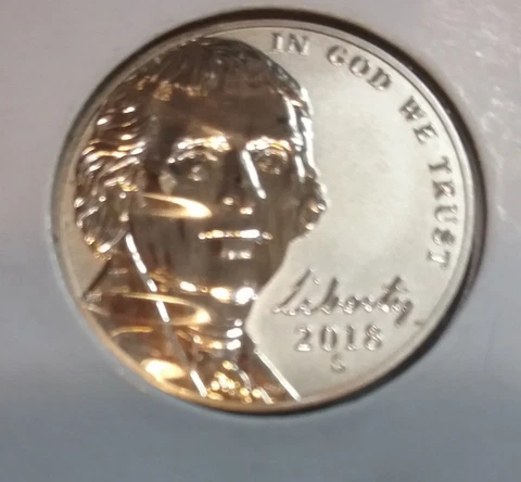2018 Jefferson Nickel  S - Reverse Proof - BU - Uncirculated Cover