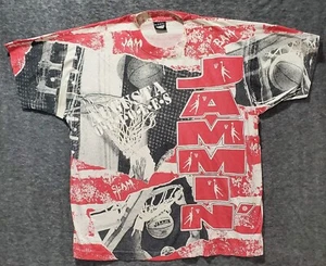 NBA Jammin' Shirt Herren XL Vintage 90er All Over Print Basketball einzelner Stich - Bild 1 von 9