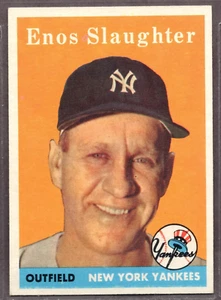 1958 Topps Set-Break #142 Enos Slaughter EX-EXMINT *JAYSACE* - Picture 1 of 2