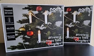 North Light Kerzen Set Kabellose Weihnachtsbeleuchtung m. Fernbedienung 16 LEDs - Bild 1 von 4
