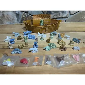 Vintage Wade England Noah's Ark Set. 40 figurines. Ceramic Noah+wife+animals. - Picture 1 of 11