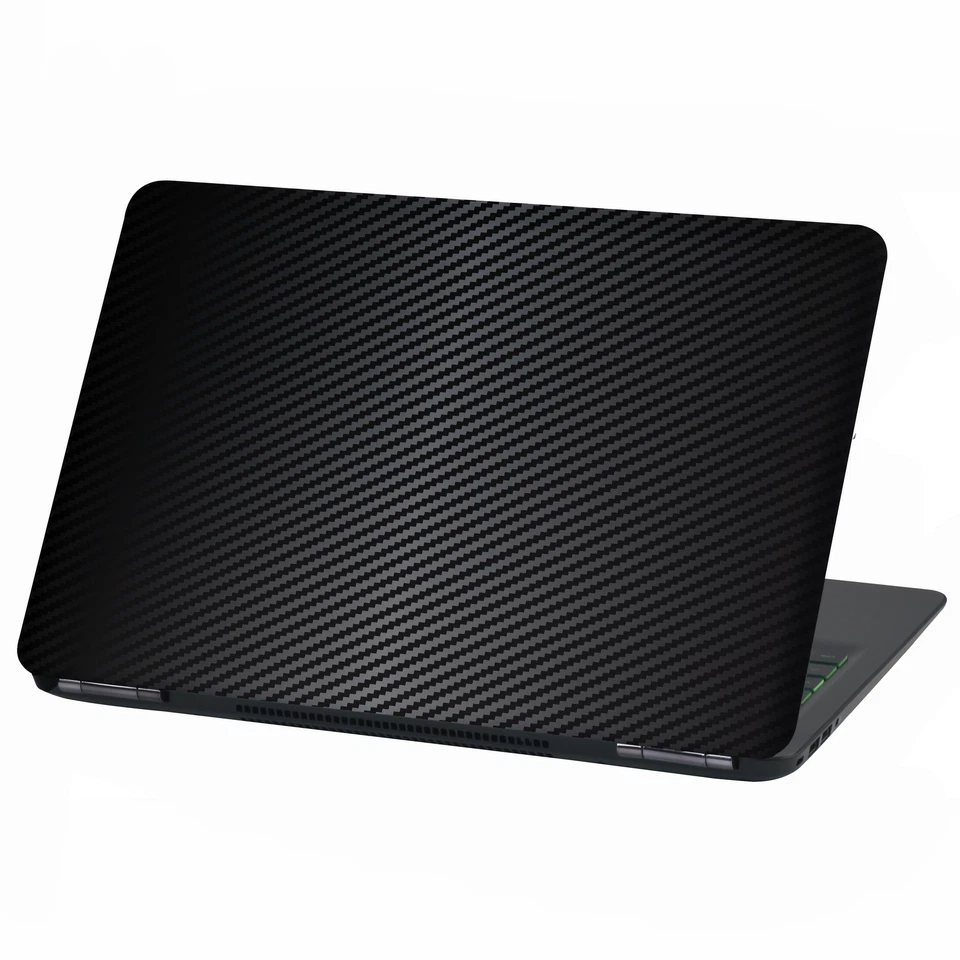 Laptop Folie Aufkleber Sticker 13-17"Zoll Vinyl Notebook LP25 Carbon Schwarz - Bild 1 von 4