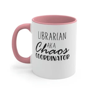 Novelty mug Chaos Coordinator Funny cup Librarian work friend gift - Picture 1 of 4