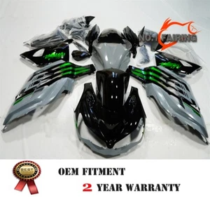 Gray Black Bodywork Fairing Kit For Kawasaki Ninja ZX14R ZX-14R ZX1400 2012-2021 - Picture 1 of 2