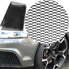 Aluminio Coche Rejilla Neto Malla Parrilla Panal 100×33cm Grueso 1.5mm Negro