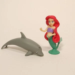 Disney Figure Figurine Young Freckled Ariel Dolphin Set PVC Toy Cake Topper Used - Picture 1 of 16