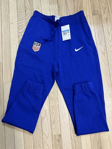 NEW Nike Team USA Soccer Fleece Sweatpants Blue Red White Size Medium Cover