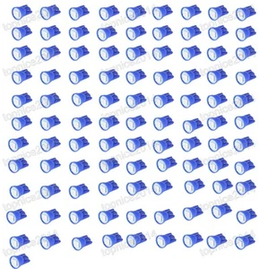 100PCS T10 194 168 W5W Wedge 5050 1 SMD LED Bulb XENON Blue Car Tail Light New - Picture 1 of 2