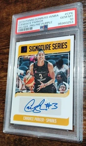 2019 Donruss WNBA Candace Parker Auto PRESS PROOF PURPLE /49 PSA 10 POP 1 - Picture 1 of 2