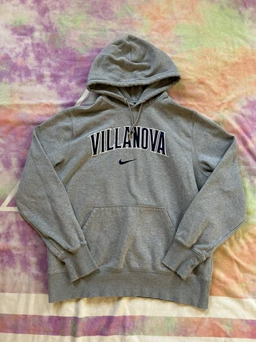 Vintage Nike Center Swoosh Hoodie Size Large  Villanova  NCAA  Worn Cover