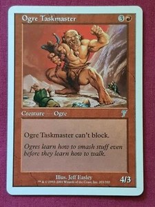 Magic The Gathering 7a EDICIÓN OGRE TASKMASTER tarjeta roja Magic The Gathering - Imagen 1 de 2