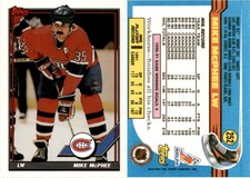 1991 Topps Hockey Card 252 MIKE MCPHEE CANADIENS