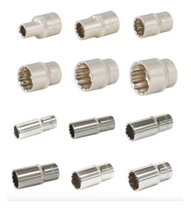 BGS 1/2" Stecknuss 8 - 32 mm Vielzahn kurz / lang Steckschlüssel Einsatz 12-Kant - Bild 1 von 1