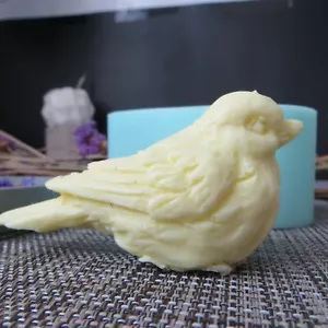 S9353 3D Bird Sparrow Handmade Soap Mold Realistic Aroma Stone Candle mold - Picture 1 of 9