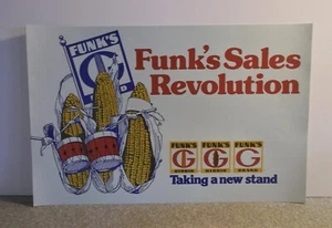 VINTAGE FUNK'S G SEED 6 SALES PROMOTION PAPER BANNERS 10" x 17" PLACEMATS - Picture 1 of 7
