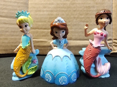 Disney Just Play Sofia The First Royal Friends Mermaid 3 Figures PVC  3.25" Cover