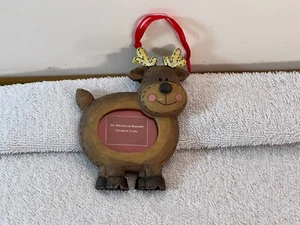 Christmas photo ornament Reindeer St Nicholas Square OH9522 - Picture 1 of 4