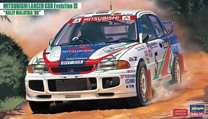 Hasegawa 1/24 Mitsubishi Lancer GSR Evolution III Rally Malaysia '96 Plasti - Picture 1 of 3